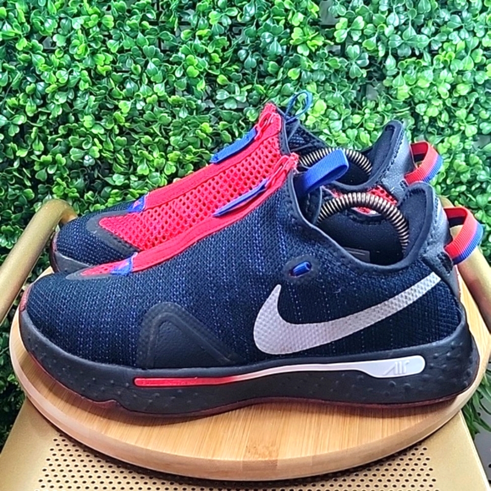 Nike Mens Air Strobel PG4 Paul George Clippers Basketball Shoe Red/Blue Size 8.5